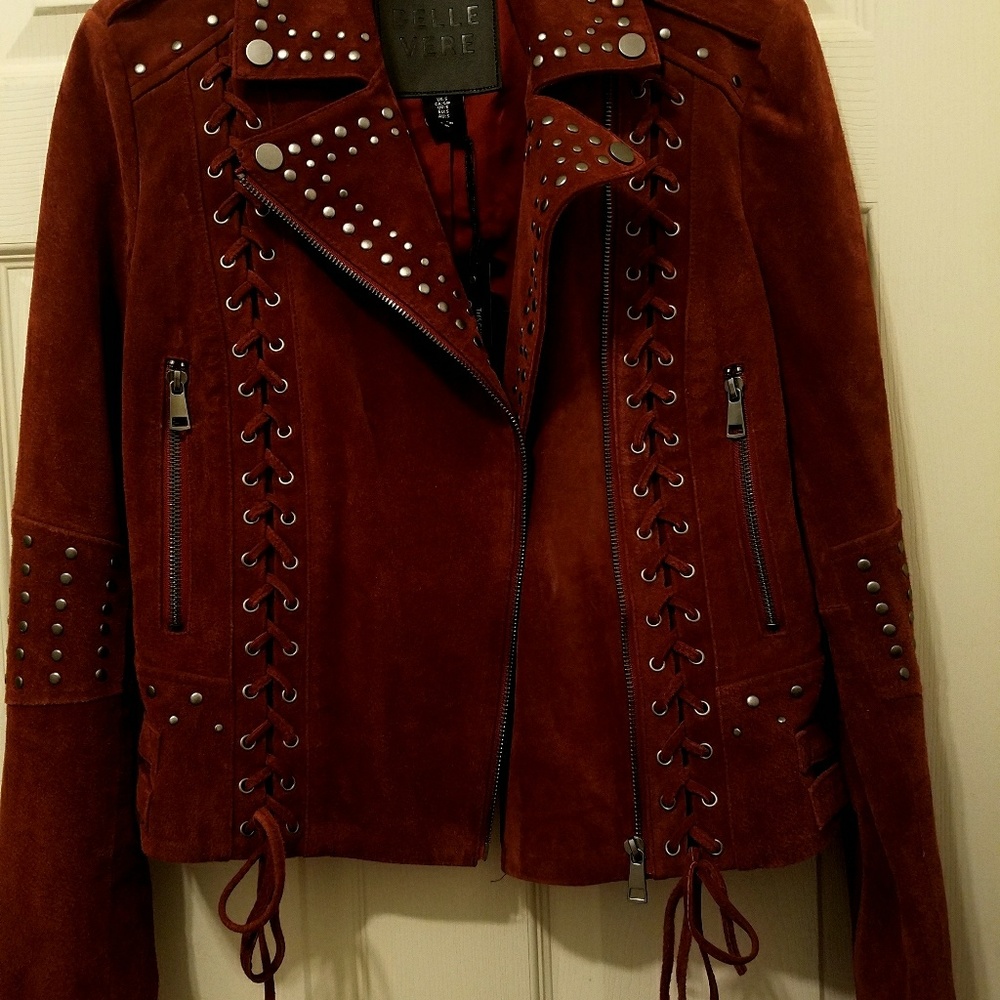 Genuine suede Belle Vere moto jacket